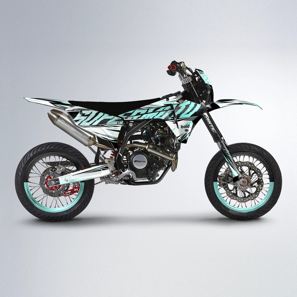 BENJIS Fantic supermoto graphics kit in Mint