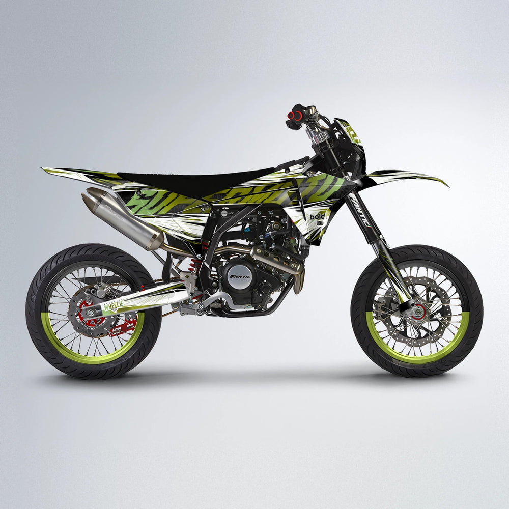 BENJIS Fantic supermoto graphics kit in Olive