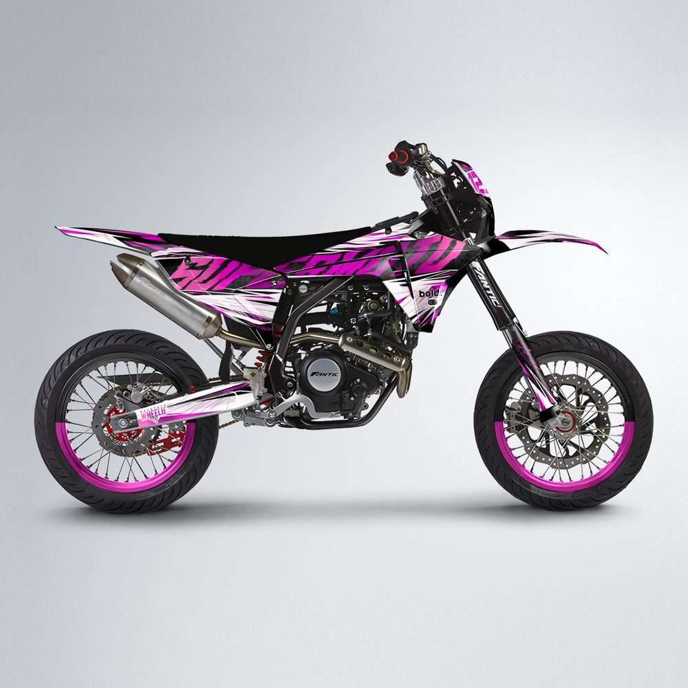 BENJIS Fantic supermoto graphics kit in Pink