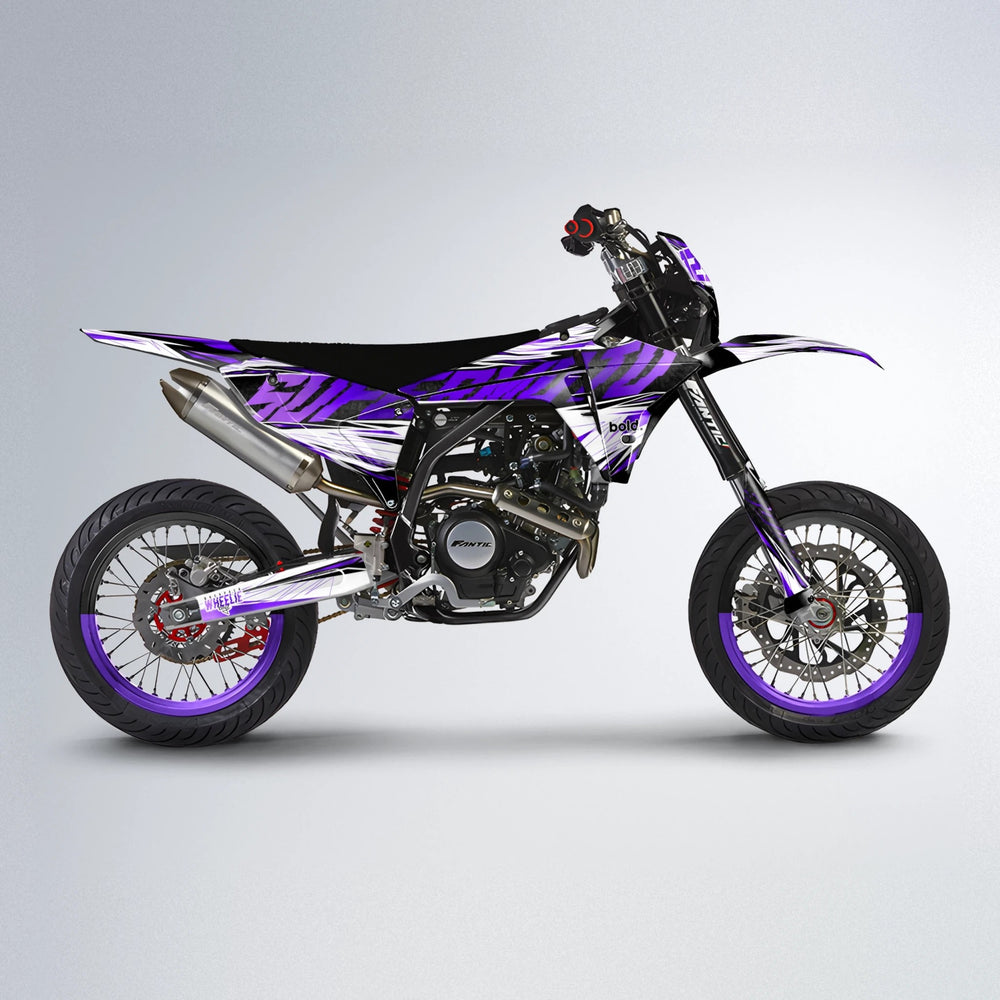 BENJIS Fantic supermoto graphics kit in Purple