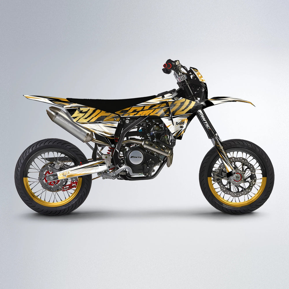 BENJIS Fantic supermoto graphics kit in Yellow