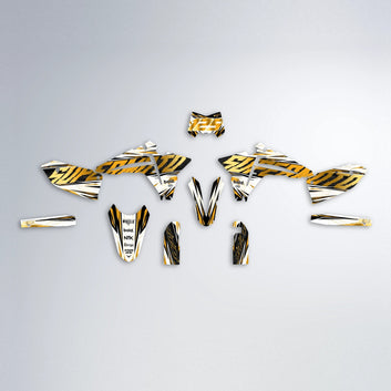 BENJIS Fantic graphics kit parts layout in Yellow