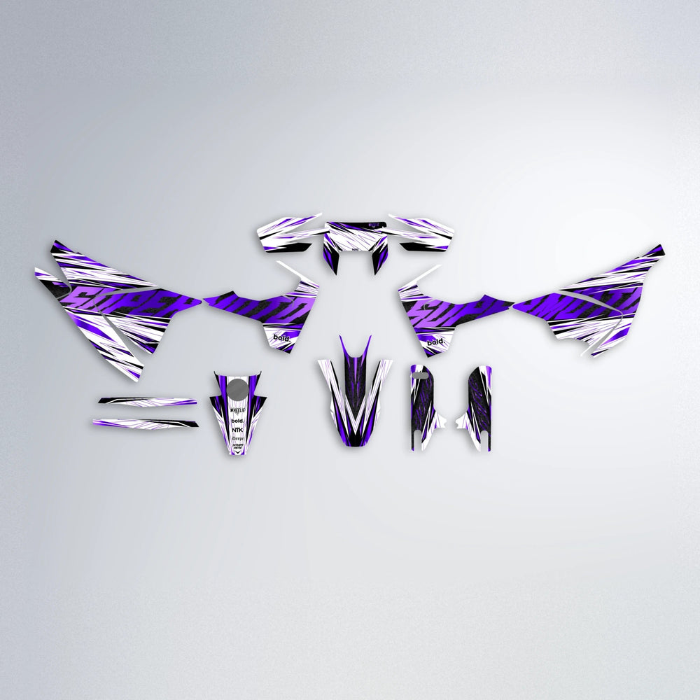 BENJIS Husqvarna 701 graphics kit parts layout in Purple