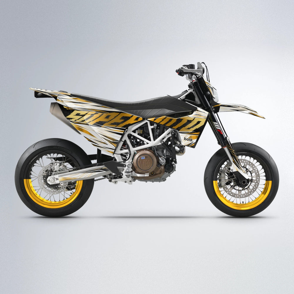 BENJIS Husqvarna 701 supermoto graphics kit in Yellow