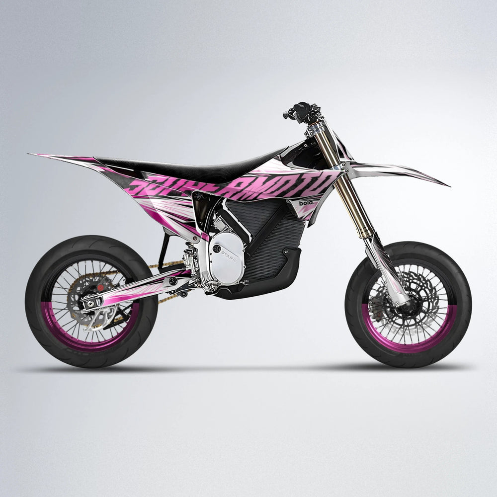 BENJIS Stark Varg SM supermoto graphics kit in Flamingo