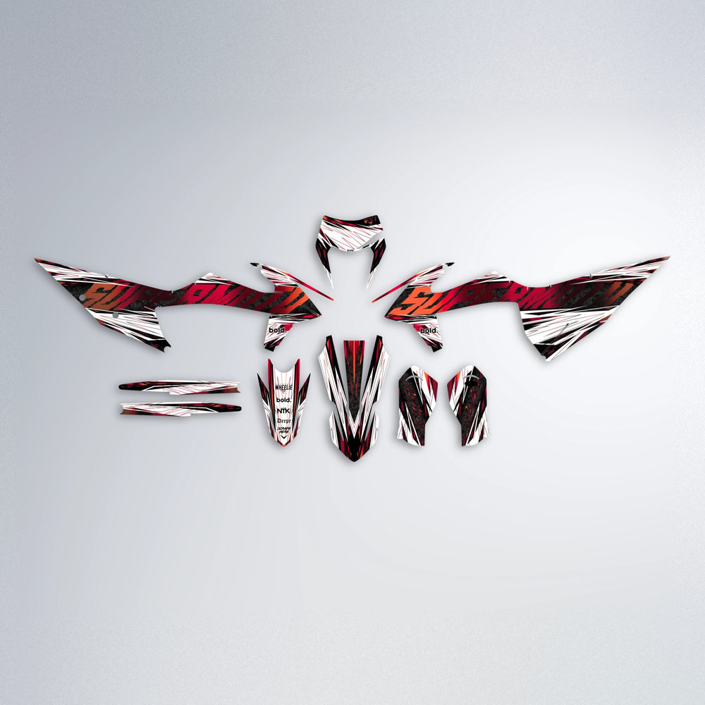 BENJIS graphics kit parts layout in Black & Red