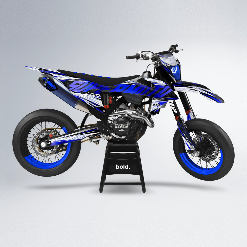 BENJIS supermoto graphics kit in Blue