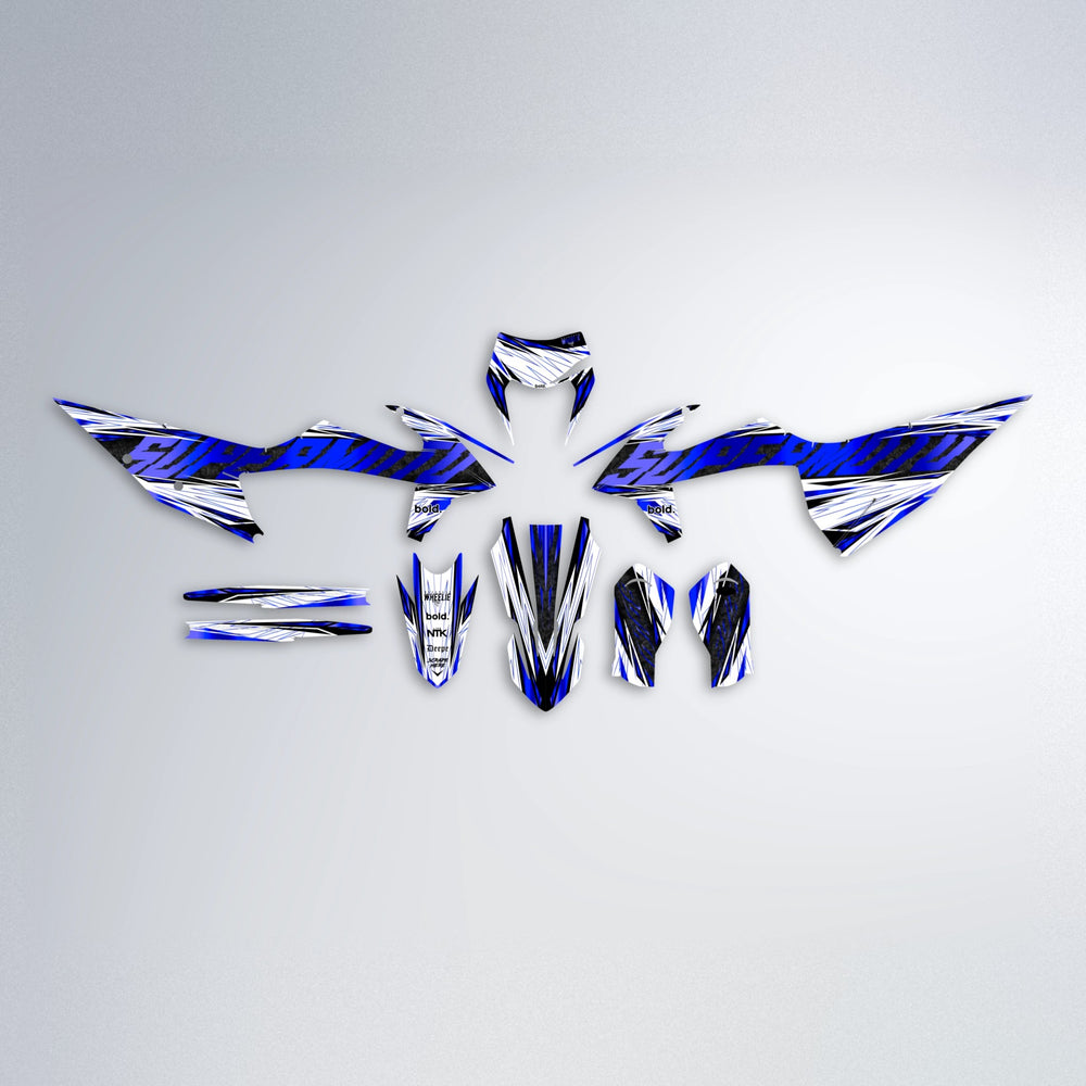 BENJIS graphics kit parts layout in Blue