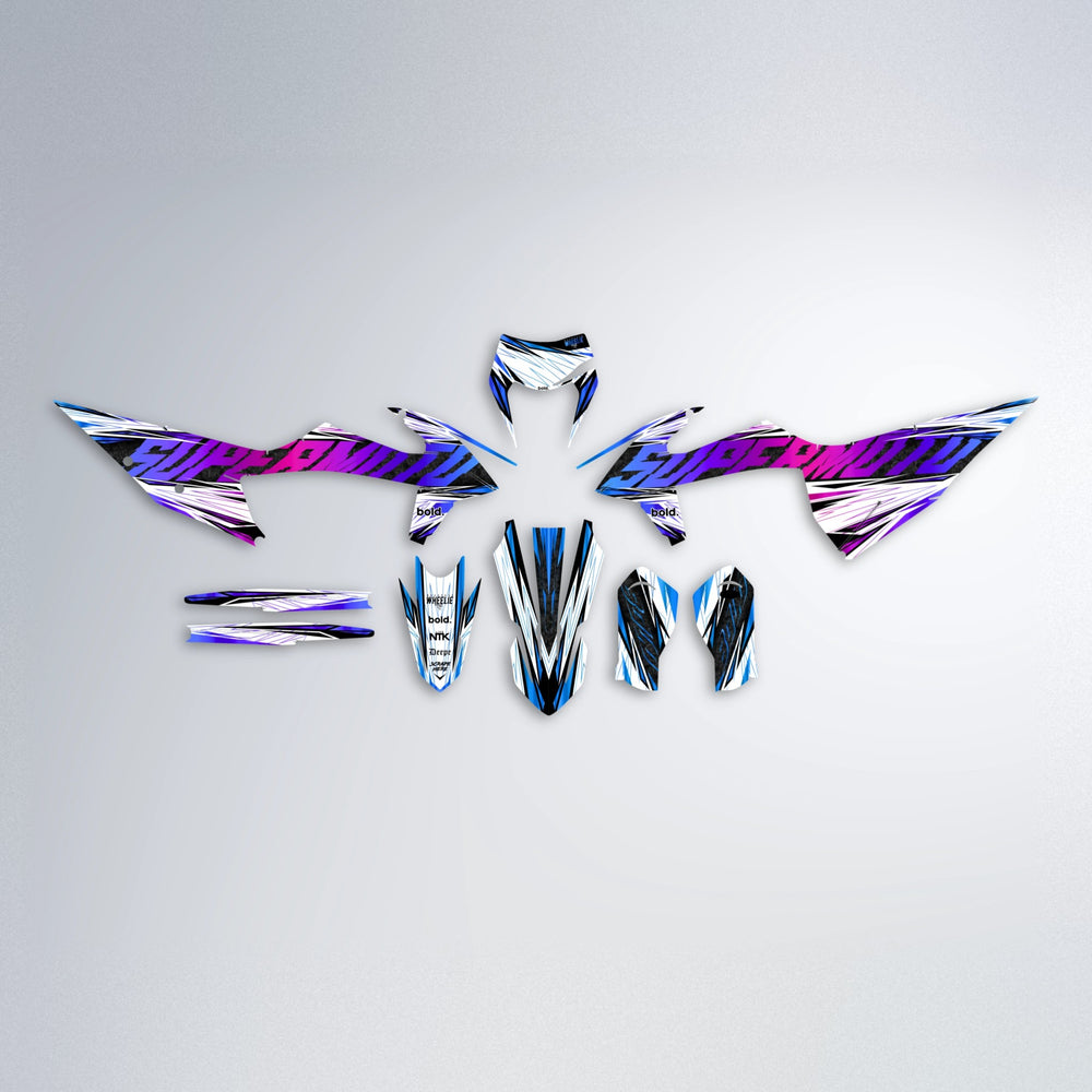 BENJIS graphics kit parts layout in Blue Purple Fade