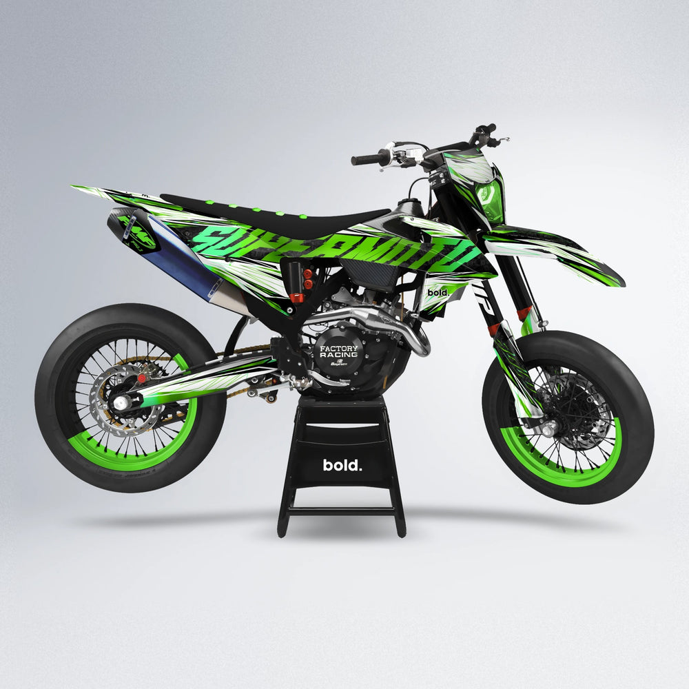 BENJIS supermoto graphics kit in Green