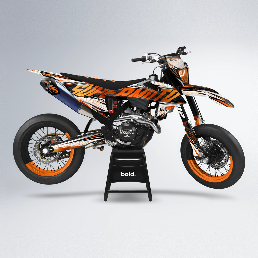 BENJIS supermoto graphics kit in Orange