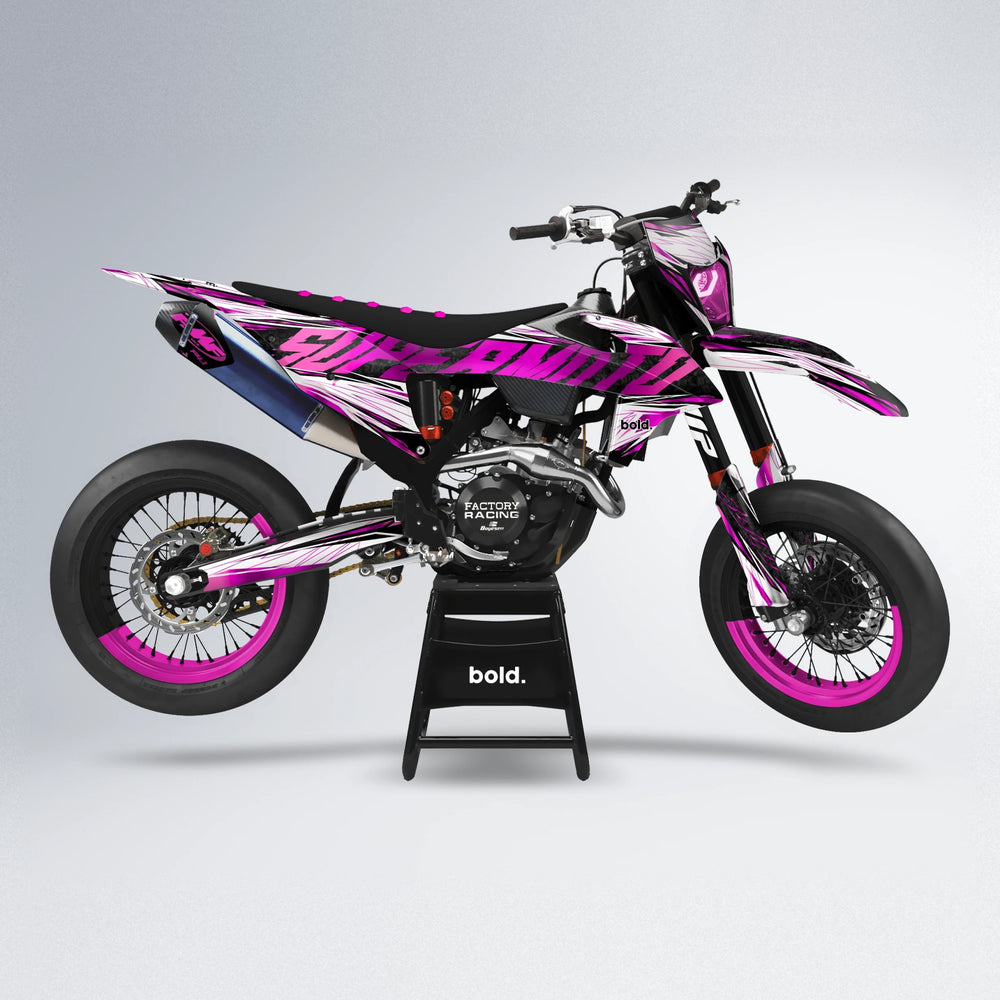 BENJIS supermoto graphics kit in Pink