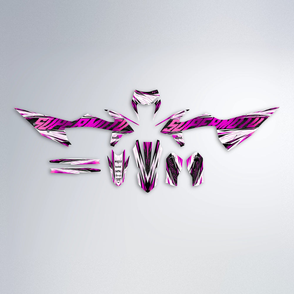 BENJIS graphics kit parts layout in Pink