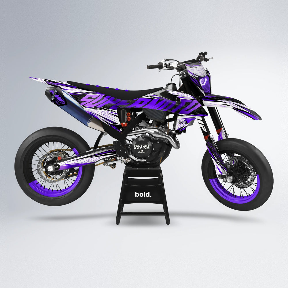 BENJIS supermoto graphics kit in Purple