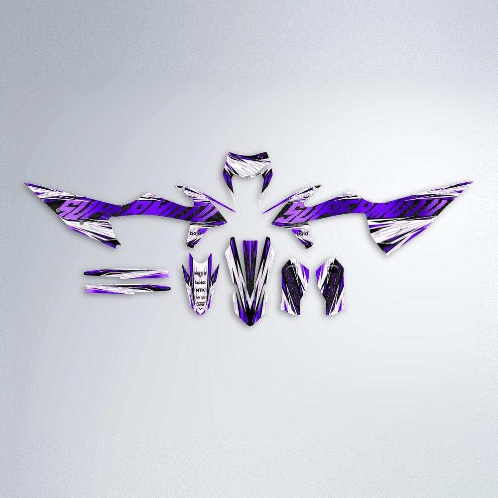 BENJIS graphics kit parts layout in Purple