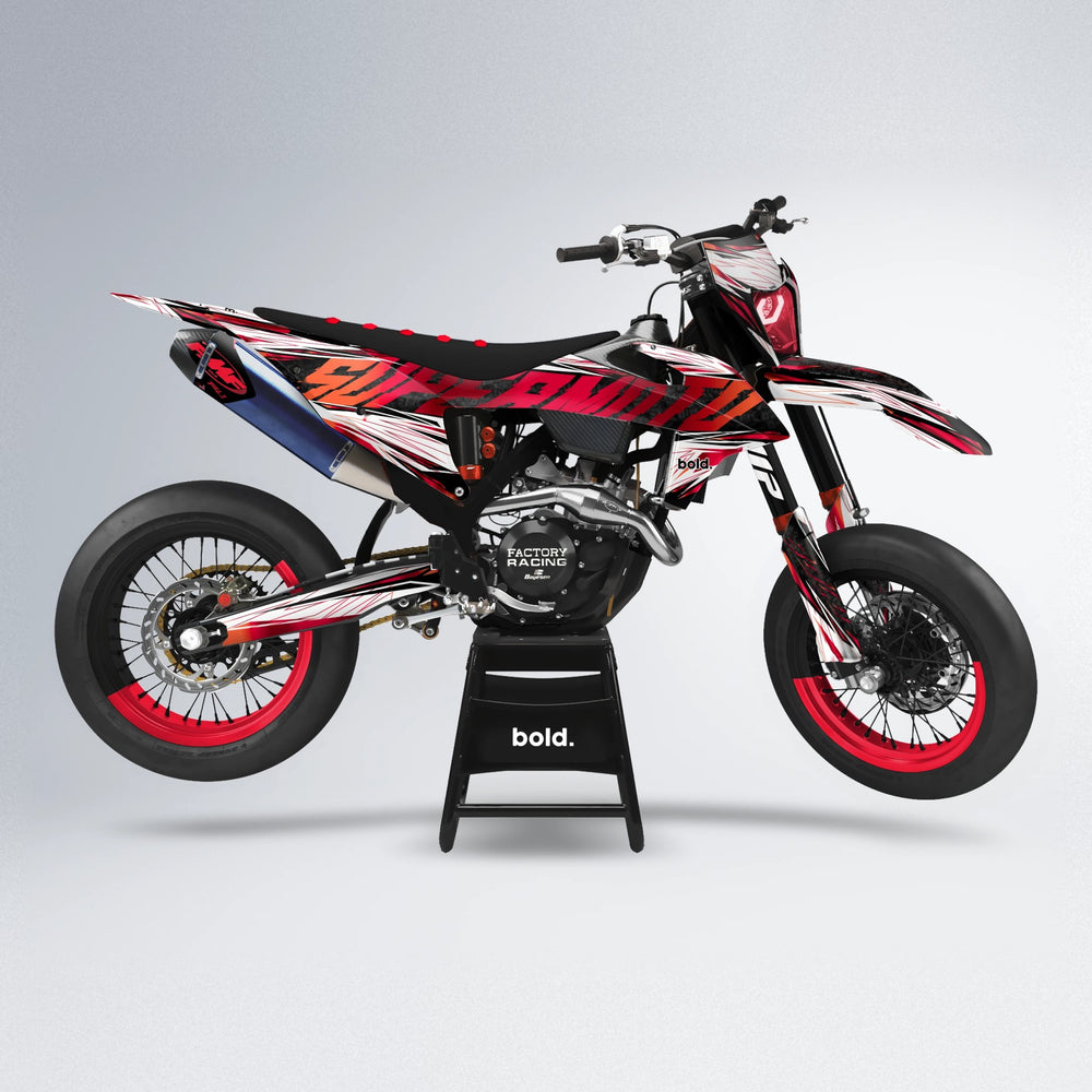 BENJIS supermoto graphics kit in Red