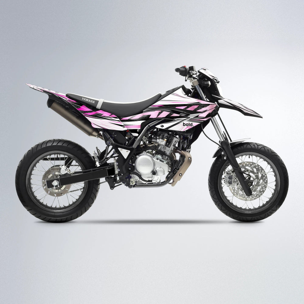 BENJIS Yamaha WR 125X supermoto graphics kit in Flamingo
