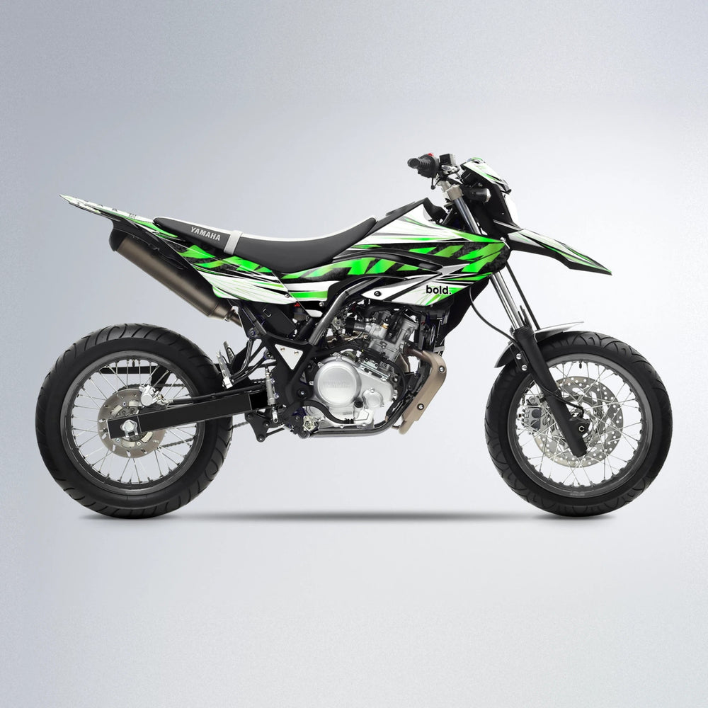 BENJIS Yamaha WR 125X supermoto graphics kit in Green