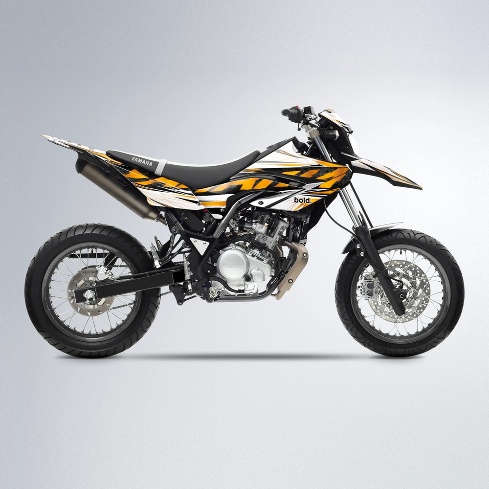 BENJIS Yamaha WR 125X supermoto graphics kit in Orange