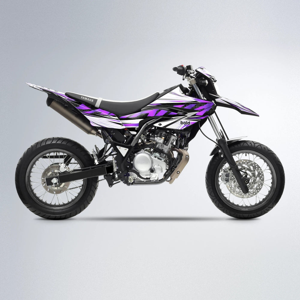 BENJIS Yamaha WR 125X supermoto graphics kit in Purple
