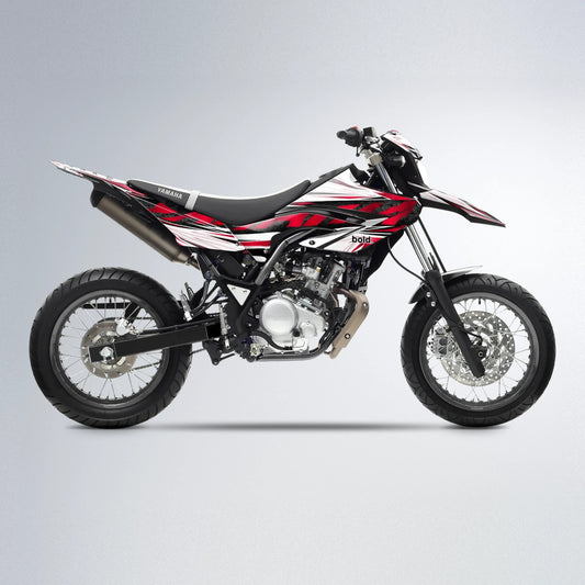 BENJIS Yamaha WR 125X supermoto graphics kit in Red