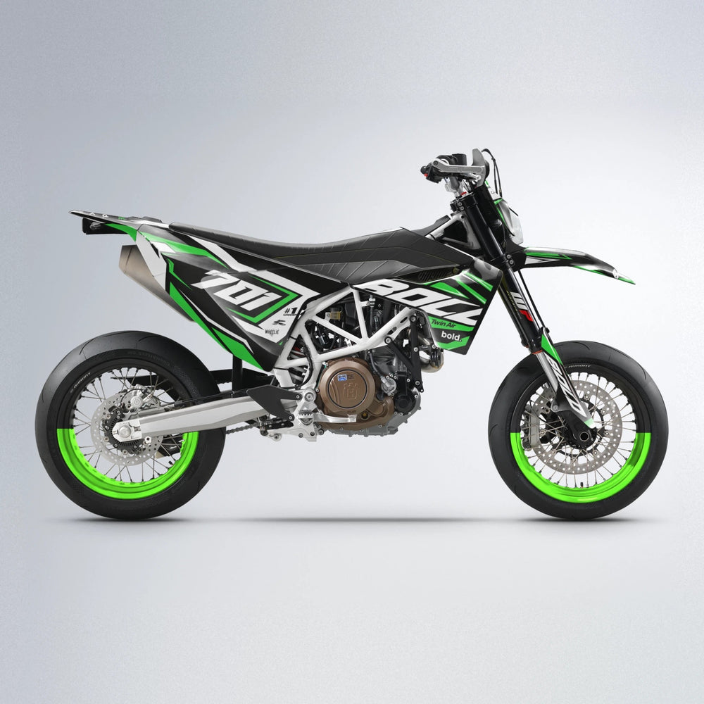 BIONIC Husqvarna 701 supermoto graphics kit in Green