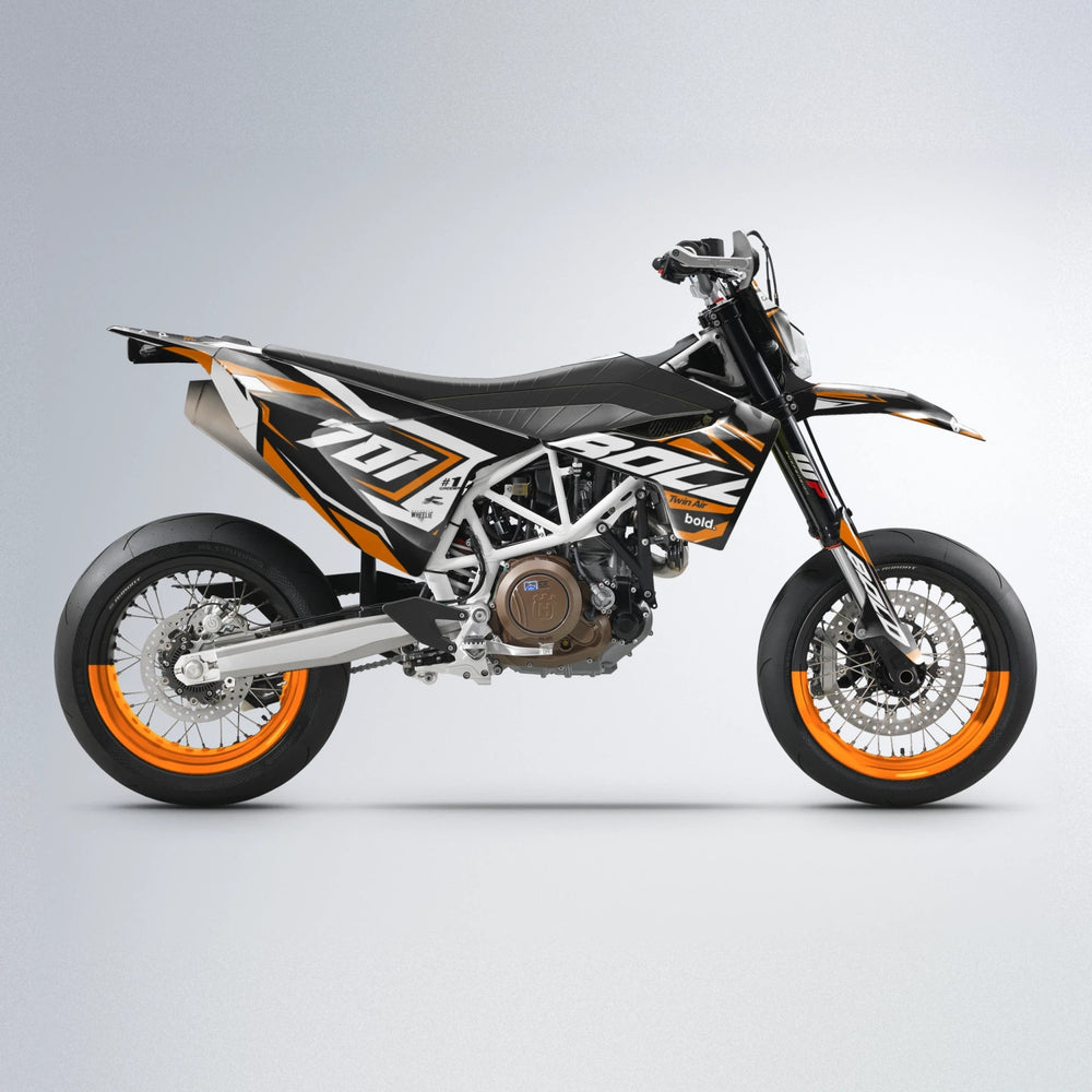 BIONIC Husqvarna 701 supermoto graphics kit in Orange