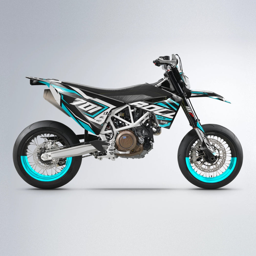 BIONIC Husqvarna 701 supermoto graphics kit in Teal