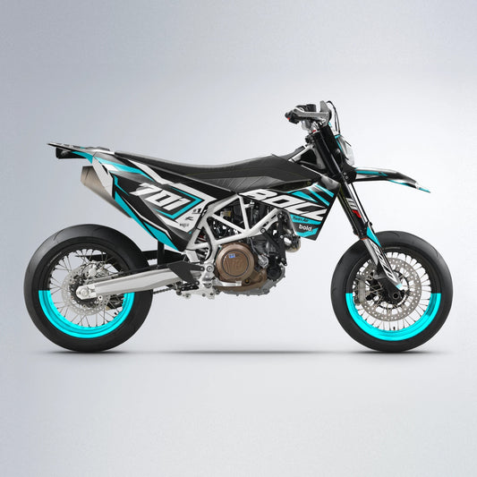 BIONIC Husqvarna 701 supermoto graphics kit in Teal