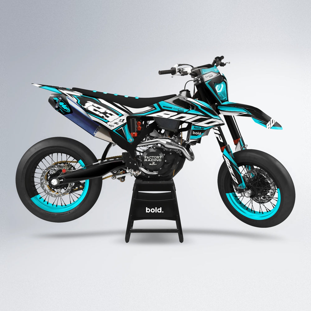BIONIC supermoto graphics kit in Custom Colour