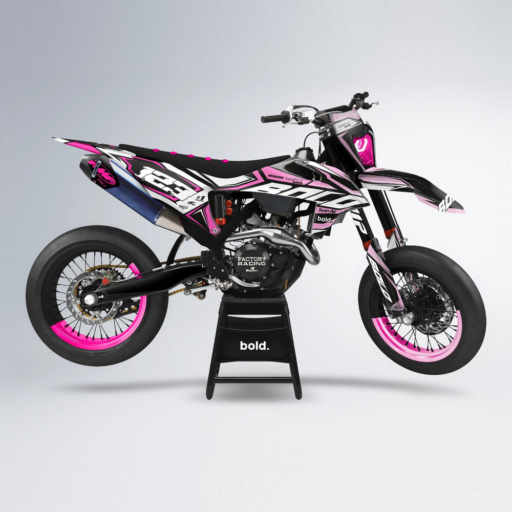 BIONIC supermoto graphics kit in Flamingo