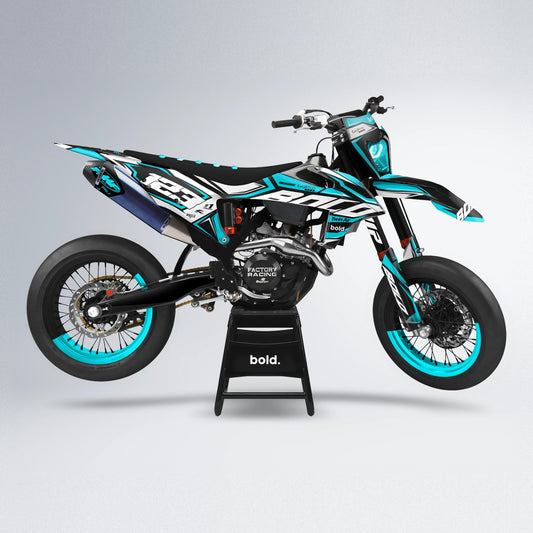 BIONIC supermoto graphics kit in Teal