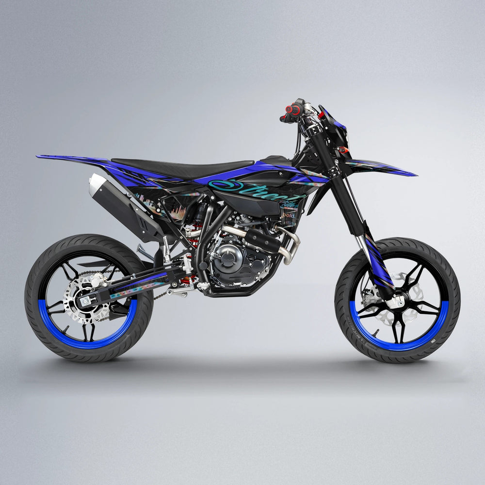 BLAZE Beta supermoto graphics kit in Blue