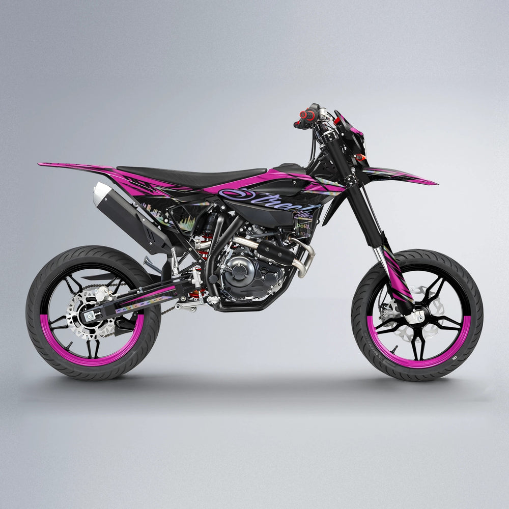 BLAZE Beta supermoto graphics kit in Pink