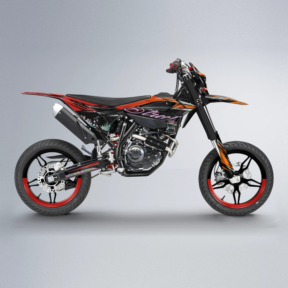 BLAZE Beta supermoto graphics kit in Red & Orange