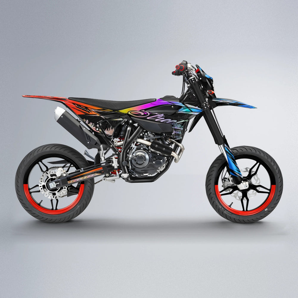 BLAZE Beta supermoto graphics kit in Sunset Fade