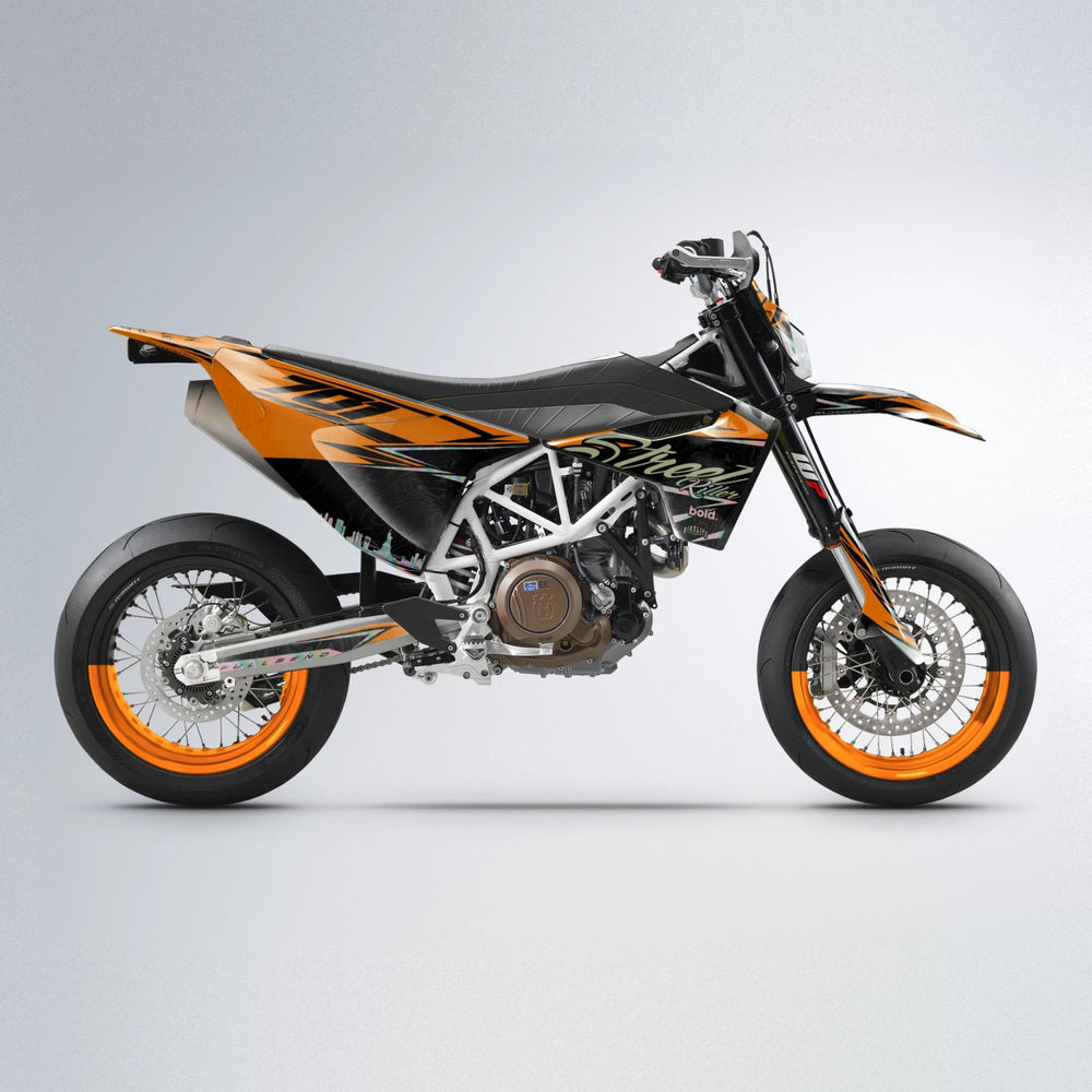 BLAZE Husqvarna 701 supermoto graphics kit in Orange