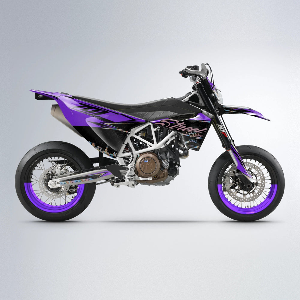 BLAZE Husqvarna 701 supermoto graphics kit in Purple