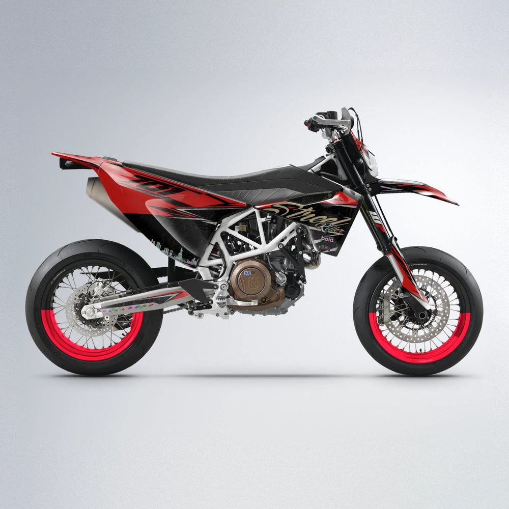 BLAZE Husqvarna 701 supermoto graphics kit in Red