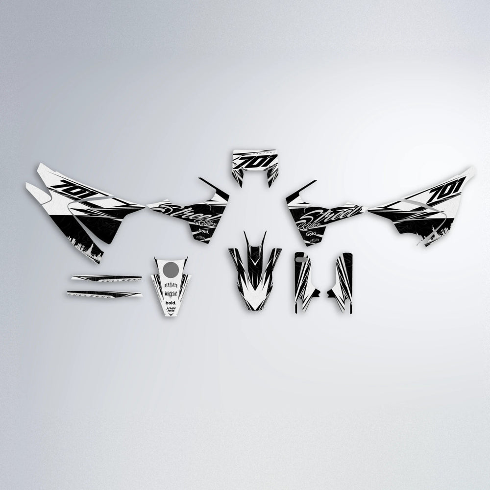 BLAZE Husqvarna 701 graphics kit parts layout in White