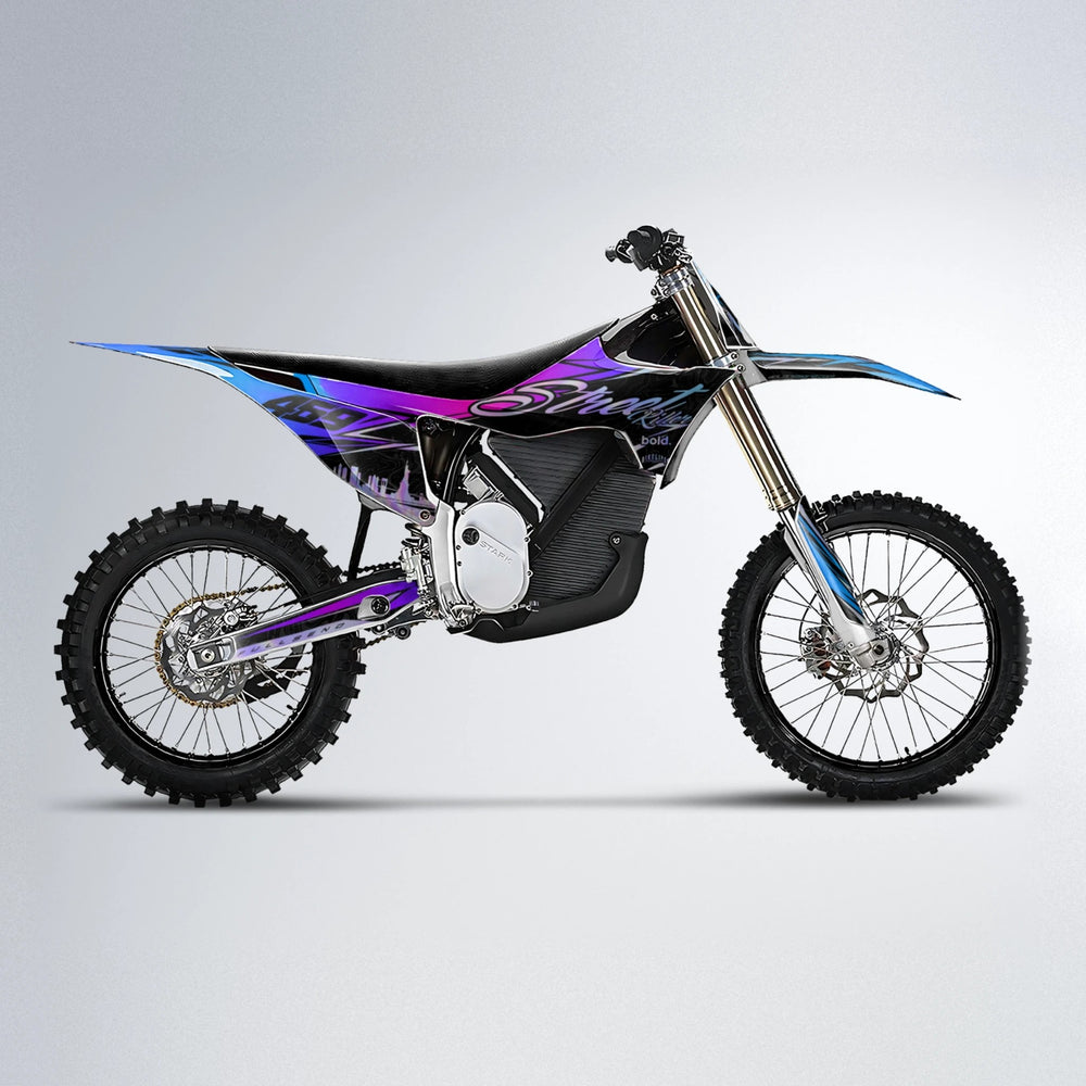 BLAZE Stark Varg MX motocross graphics kit in Blue Purple Fade