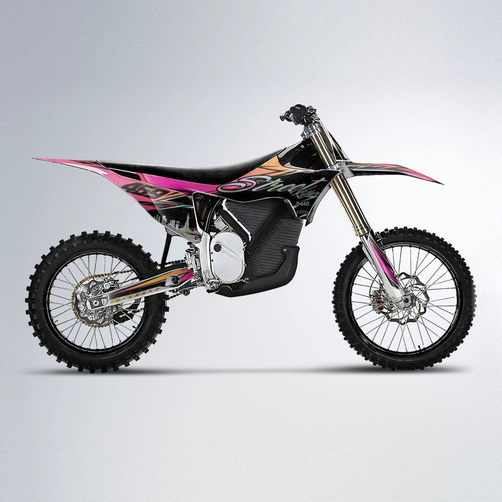 BLAZE Stark Varg MX motocross graphics kit in Pink & Yellow