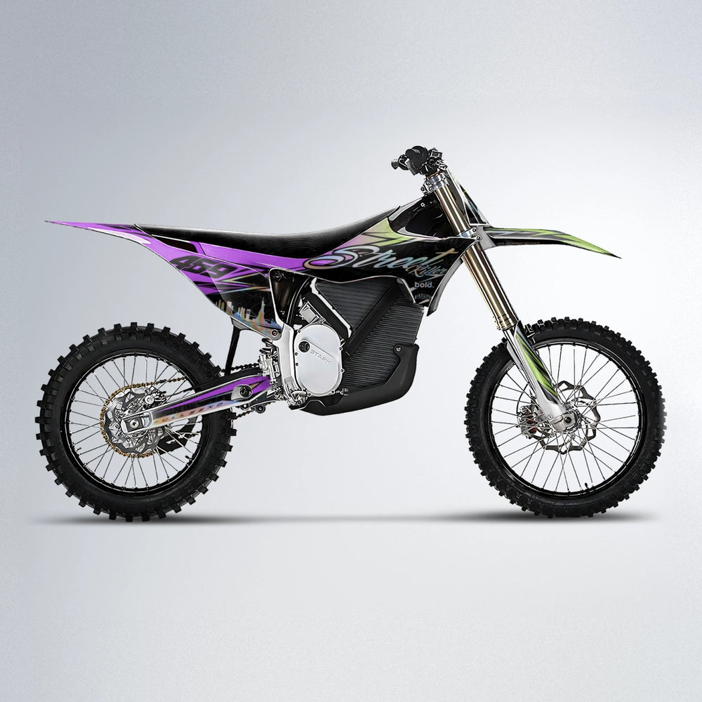 BLAZE Stark Varg MX motocross graphics kit in Purple & Yellow