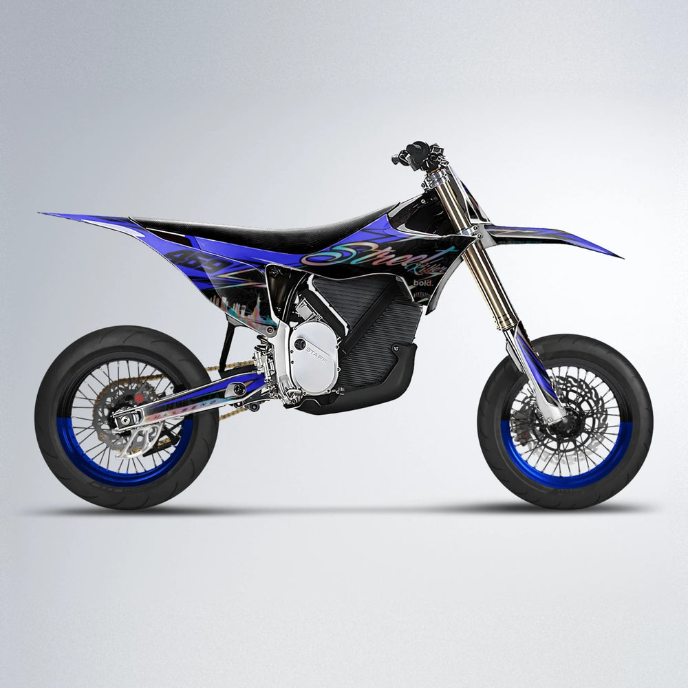 BLAZE Stark Varg SM supermoto graphics kit in Blue
