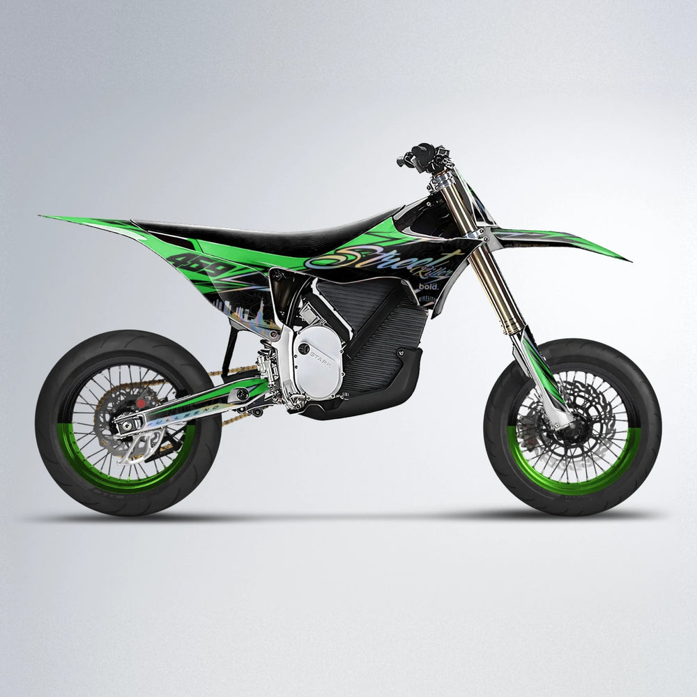 BLAZE Stark Varg SM supermoto graphics kit in Green