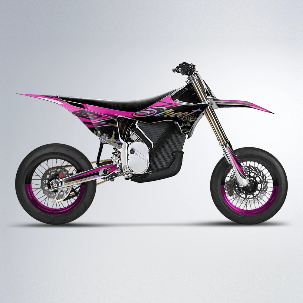 BLAZE Stark Varg SM supermoto graphics kit in Pink