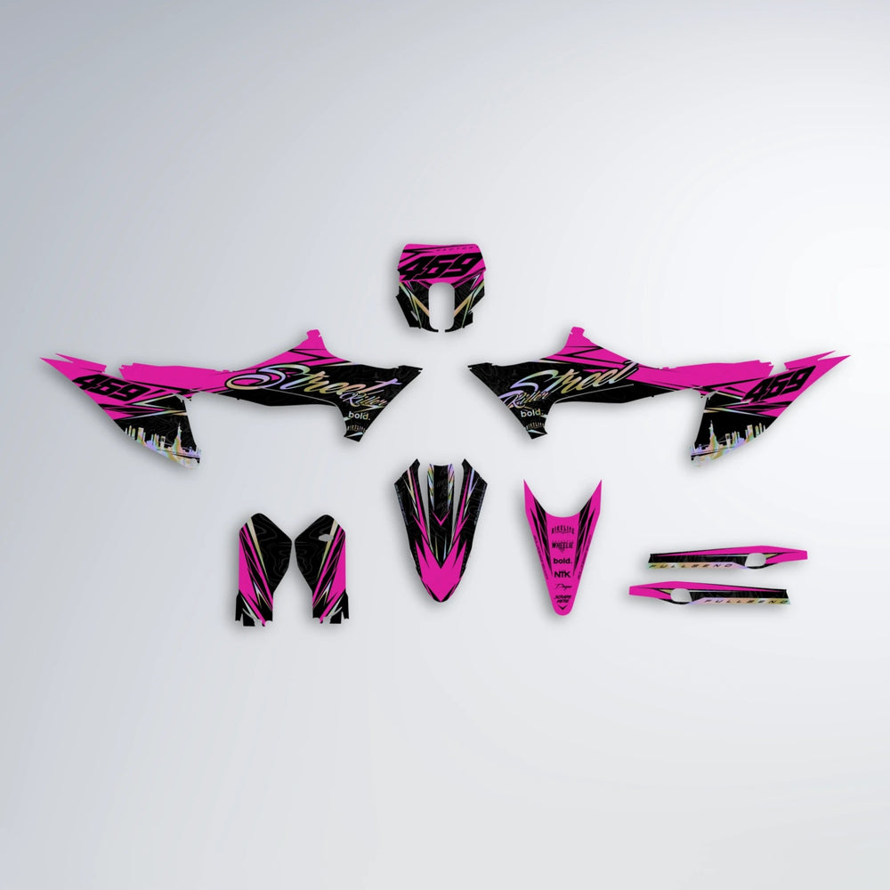 BLAZE Stark Varg SM graphics kit parts layout in Pink