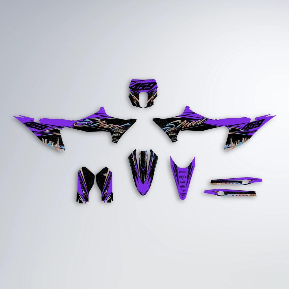 BLAZE Stark Varg SM graphics kit parts layout in Purple