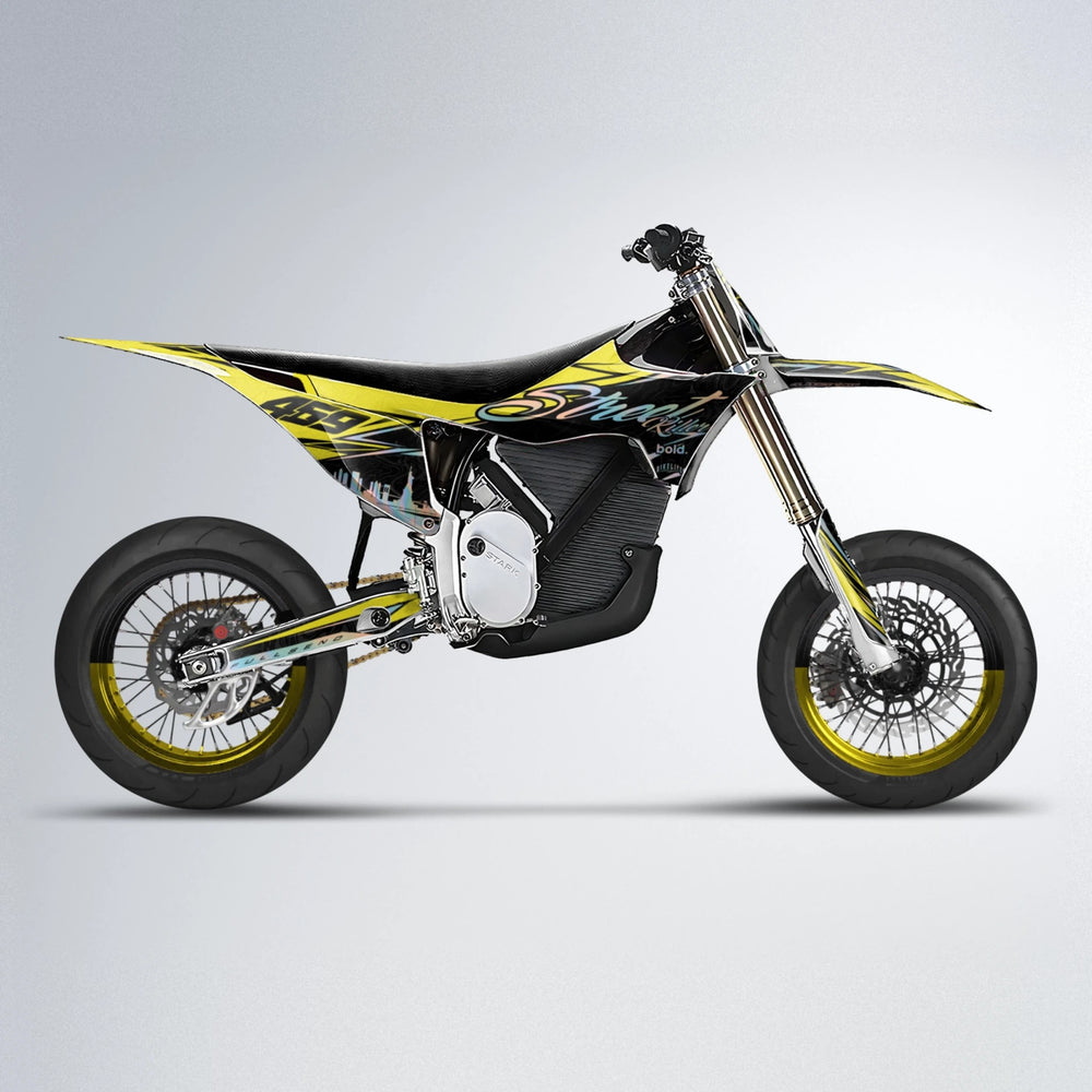 BLAZE Stark Varg SM supermoto graphics kit in Yellow