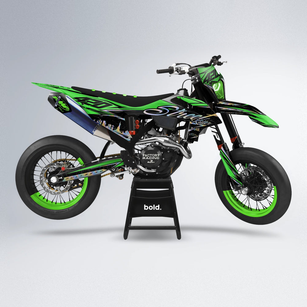 BLAZE supermoto graphics kit in Green